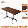 Mesa de madera maciza para cafetería del sudeste asiático, mesa cuadrada comercial de color nogal, sillas, asientos de cabina, mesa de comedor de estilo vintage para restaurante occidental