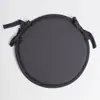 Cojín Redondo Grueso para Silla Esponja, Almohadilla de Tela para Taburete con Correas para Interior Exterior Picnic
