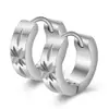 Novedad Transfronteriza Europea y Americana, Brazaletes para Oreja Simples de Acero Inoxidable de 4 mm con Patrones Irregulares Rayados, Pendientes Versátiles y Únicos al por Mayor