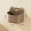 Caja de almacenamiento de oso de dibujos animados para pared para cocina del hogar, cesta de almacenamiento para pared sin taladro para cebollas, jengibre, ajo, y cesta colgante para el lateral del refrigerador