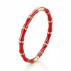 Pulsera de acero de titanio más vendida para mujer en Europa y América, pulsera de bambú hecha a mano con aceite que no se decolora, joyería de moda transfronteriza al por mayor