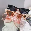 Gafas de sol triangulares retro estilo coreano, modernas y a la moda, gafas de sol cat-eye únicas para mujer, de alta gama y que estilizan el rostro