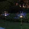 Luzes de fogos de artifício LED movidas a energia solar para jardins externos, pátios e gramados, fogos de artifício eletrônicos decorativos disponíveis para atacado