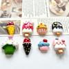 Comida de simulación de dibujos animados para jugar con helados, accesorios de resina para hacer tú mismo, accesorios para el cabello hechos a mano para niños, material para teléfono móvil