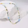 Colar Heterossexual de Pérola Natural Aquamarina Simples Atmosférico Avançado Design de Nicho Joia de Luxo Leve Ins
