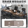 Combinação de Mesa e Cadeira de Escritório Mesa Dupla para Funcionários Estação de Trabalho Mesa Simples Moderna para Computador de Mesa Mesa Longa Bancada