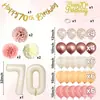 Los Globos de Látex con Purpurina Rosa de Pasta de Frijol Más Vendidos de Amazon Set de Globos de Atmósfera con Globo de Flor de Papel para Niña de 10 Cumpleaños