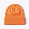 Gorro de Punto con Borde Enrollado para Mujer, Otoño e Invierno, Liso sin Visera, Cálido y Grueso, Transpirable para Exteriores, Gorro de Punto Casual Versátil para Hombre