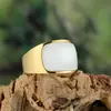 2025 Nuevo Anillo Explosiones de Amazon Personalizado para Hombres y Mujeres Anillo de Acero Inoxidable con Piedra Artificial Ojo de Gato