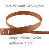 Amazon Moda Femenina Vestido Cinturón de Mujer Jeans Cinturón de Cuero PU Cuero de Vaca Cinturón Sin Hebilla Sello de Cintura