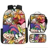 Mochila Infantil de Dibujos Animados Mario Xintu Transfronteriza para Estudiantes de Primaria Gran Capacidad Casual Mochila Escolar Set de Tres Piezas