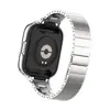 Adecuado para la banda de reloj Redmi Watch 3 Active, Banda de reloj de acero inoxidable sólido con eslabones de bambú de una sola cuenta para Redmi Watch 3