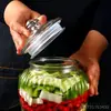 Frasco de pepinillos Botella de vidrio para el hogar Frasco sellado Frasco de almacenamiento para encurtidos Almacenamiento de grado alimenticio Botella para pepinillos Frasco de pepinillos