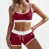 Novo Maiô Esportivo Feminino 2025 Duas Peças Preto e Branco Color Blocking Duas Peças Transfronteiriço Europeu e Americano Amazon Aliexpress