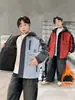 Chaqueta cortavientos para niño, nuevo estilo 2026, chaqueta con capucha acolchada y gruesa para niños mayores, abrigo de invierno cortavientos y cálido para trabajo