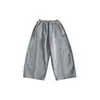 Pantalones largos de forro polar para niño Tongku 2026 de invierno, pantalones de chándal holgados y gruesos para niños, pantalones rectos elegantes y cálidos para niños pequeños y mayores