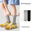 Calcetines de verano renacentistas para mujer, calcetines finos de primavera y otoño, medias blancas de pantorrilla, seda blanca, jk lolita, tubo mediano