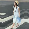 Conjunto de Vestido de Tirantes de Verano para Niñas 2026 Nuevo Estilo Conjunto de Dos Piezas con Camiseta Elegante de Manga Corta y Falda Tie-Dye
