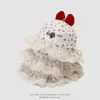 Sombrero de Pescador con Lazo para Bebé Niña Coreana Moda Sombrero Pequeño de Maceta Estilo Dulce de Princesa Transfronterizo Sombrero para Niña Otoño