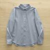 Camisa de mujer japonesa pequeña fresca de color sólido con cuello redondo, camisa de primavera para usar debajo, camisa de manga larga, venta al por mayor