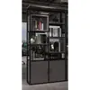Divisória de Sala de Estar Estante de Livros Combinação Simples de Ferro de Piso Rack de Armazenamento Estante de Livros de Escritório Armário de Armazenamento de Entrada