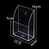 Caja de almacenamiento de mascarillas de tres compartimentos, para montar en la pared, para uso comercial en restaurantes de cadena, diseñada para un fácil acceso en la entrada, y adecuada para colgar en la pared; hecho de acrílico