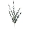 Folha de eucalipto de 5 pontas impressa em 3D, arranjo de plantas folha verde de dinheiro decoração floral, planta verde artificial transfronteiriça