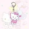 Chaveiro Pingente Acrílico Gato Hello Kitty Novo Modelo Fofo Coração Transfronteiriço Acessório para Mochila Charme