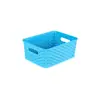 Cestas de Almacenamiento Tejidas de Plástico para el Hogar para Juguetes, Libros, Snacks y Artículos Varios en el Escritorio, Al Por Mayor