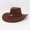 Cinturón de Piel de Vaca Sombrero de Vaquero Occidental para Hombres y Mujeres Primavera y Otoño Viajes al Aire Libre Montañismo Sombrero para el Sol Pradera Fotografía Sombrero para Montar a Caballo