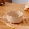 Tazón de Paja de Trigo Resistente a Caídas Doméstico para Niños Tazón de Arroz Plástico Antideslizante Tazón para Sopa Tazón para Fideos Instantáneos Juego de Cucharas Tazón Grande Vajilla