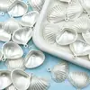 Colgante de concha de color perla artificial acrílica con agujeros, cuentas perforadas de color concha de estrella de mar y caracola para accesorios de joyería DIY