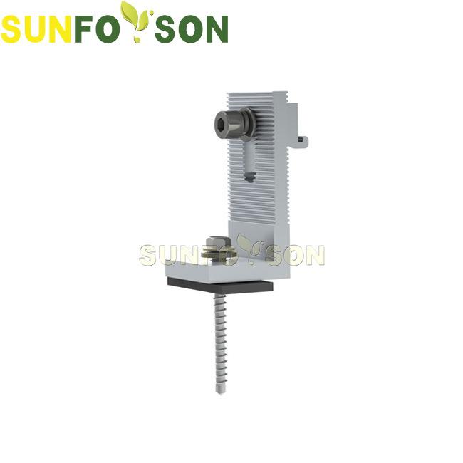 铁皮瓦屋顶支架配件铝合金L腿组 L连接件 光伏支架系统配件