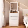 Tocador con Tapa abatible, Estilo Crema, Moderno y Sencillo, Multifuncional, Gabinete de Almacenamiento Famoso en Internet, Tocador Integrado, Escritorio para Apartamento Pequeño
