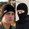 Gorro de Punto a Prueba de Viento para Protección Facial de Invierno Bufanda Multifuncional Portátil para el Cuello Gorro de una Pieza Gorro de Lana Cálido para Ciclismo al Aire Libre para Hombres