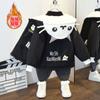 Abrigo de dibujos animados con forro polar para otoño e invierno 2025 ropa para niños abrigo acolchado de algodón casual para niños chaqueta acolchada de algodón con capucha cárdigan marea