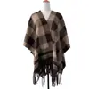 Xale Quente Estilo Étnico Outono e Inverno Capa de Viagem Pradaria Qinghai Xizang Cachecol Externo Dupla Face Tipo Cashmere para Mulheres