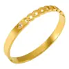 Pulsera Geométrica de Cadena de un Solo Diamante de Lujo Ligero Europeo y Americano Diseño Personalizado Venta Caliente Transfronteriza Joyería de Mano de Acero Inoxidable Chapado en Oro