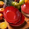 Plato Grande de Frutas Rojas, Bol Festivo para Frutas Navideñas, Suministros para Bodas del Hogar, Bocadillos, Nueces, Caja de Dulces, Mudanza a una Casa Nueva