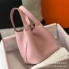 Procesando Cesta de Verduras de Estilo Nuevo Personalizado Bolso Balde de Cuero Patrón Lichi Capa Superior Piel de Vaca Simple Versátil Bolso de Mano para Mujer