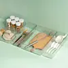 Caja de almacenamiento con cajón de escritorio, separada para vajilla de cocina, papelería, acabado, caja pequeña, compartimento de plástico PET transparente, artefacto
