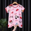 Pijamas infantis para meninas Camisola de dormir para bebês Verão Manga curta Infantil Menina Princesa Fina Vestido de verão para casa