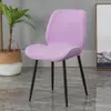 Funda de Cojín para Silla de Comedor Curva Escandinava Respaldo Semicircular Integrado Universal para Hogar Restaurante Elástica