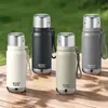 Botella de agua aislada de acero inoxidable 316 con forma de bala, diseño elegante, adecuada para hombres y mujeres, estudiantes, con correa para llevar, una excelente opción de regalo y personalizable