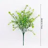 Flor de Té de Eucalipto de 7 Ramas Flor de Plástico Rosa Ramo de Flores Artificiales Decoración del Hogar Fábrica Venta al por Mayor Ramo de Flores Artificiales