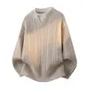2026 Inverno Novo Suéter Masculino Espesso Tesoura Gola Redonda Quente Estilo Coreano Masculino Tamanho Grande Camada Base para Meninos Tendência