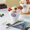 Celebrante de Internet Descartável Copo de Castanha de Mão Copo de Papel para Sorvete Ode Copo para Raspadinha Tigela Descartável para Sobremesa de Sorvete