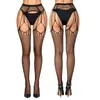 Meias-calças arrastão femininas sexy transfronteiriças com cinta-liga, body sexy vazado estilo europeu e americano, em estoque direto da fábrica