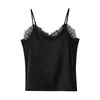 Camisola de Seda Transfronteriza Bohang con Sujetador Incorporado, Encaje Francés, Sexy Escote en V, Bordes Dobladillos, Camisola de Lujo de Gama Alta