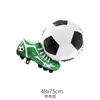 Copa do Mundo Preto e Branco Futebol Rugby Alumínio Filme Balão Jogos Balão Decoração de Festa de Aniversário Infantil